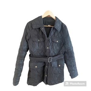 J. Crew Quilted Down Belted Coat